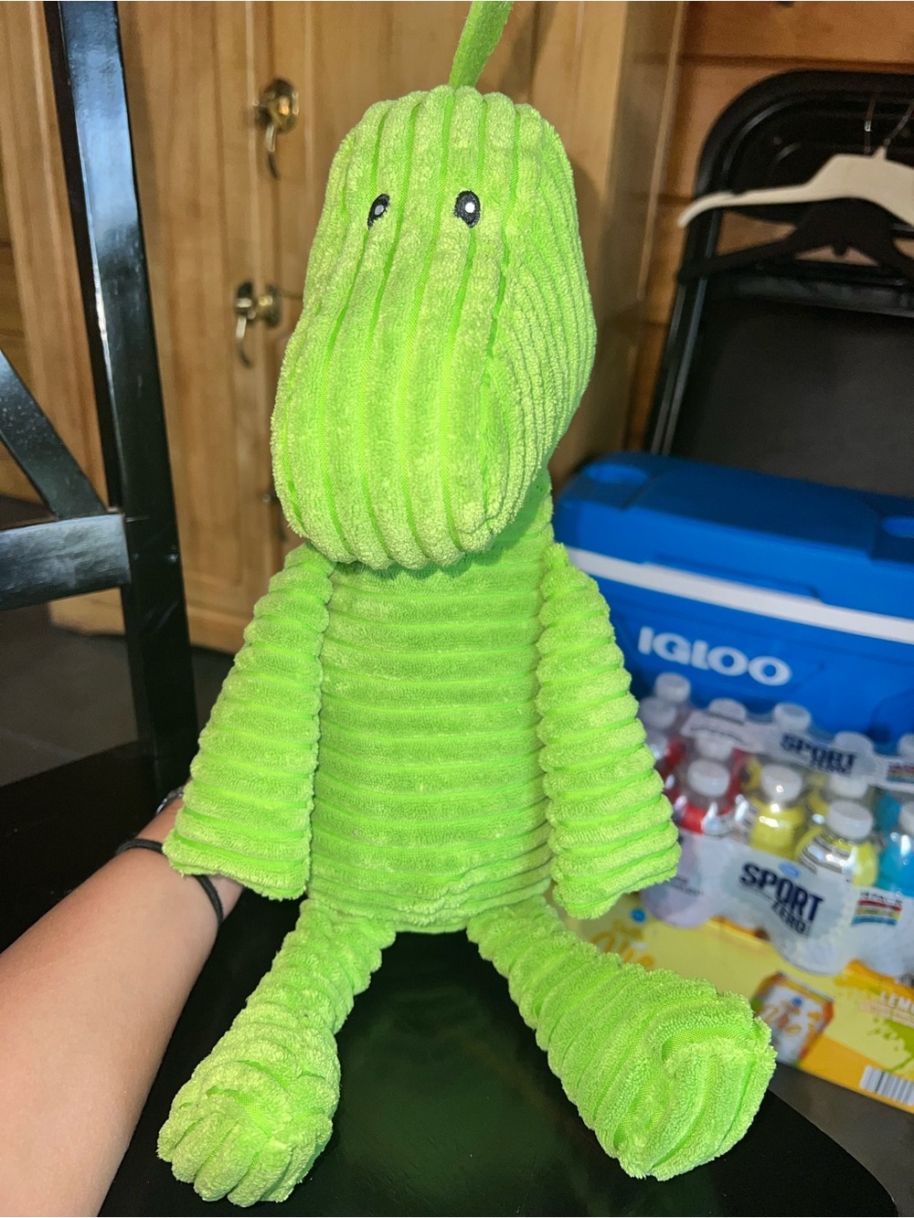 The Big One Bright Green Corduroy Reptile Plush for Pets